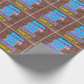 Papier Cadeau 38e anniversaire : Amusant, Graffiti urbain inspir (Coin)