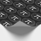 Papier Cadeau 3.14 Jour De Pi Noir Spiral Numéro Pi (Coin)