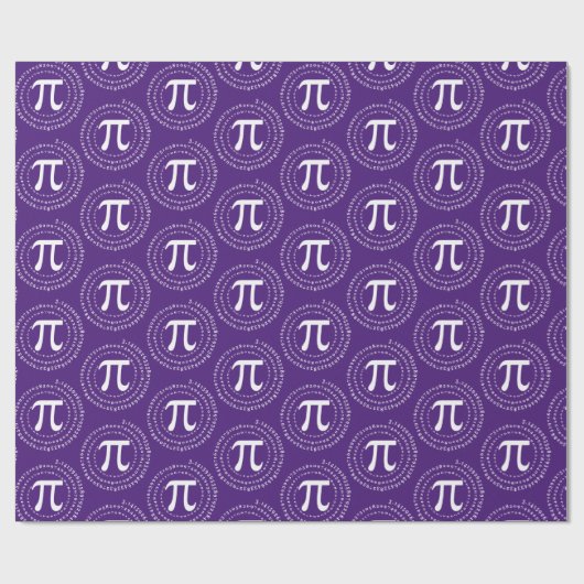 Papier Cadeau 3.14 Pi Numéro Spiral Purple Pi Jour (Plat)