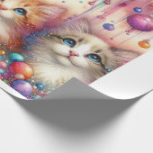 Papier Cadeau 3 chatons Papier à envelopper (Coin)