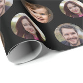 Papier Cadeau 3 Membres de la famille Photo Collage (Coin rond)