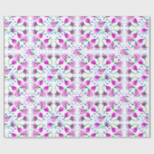 Papier Cadeau 3 Motif à fleurs (Plat)