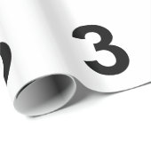 Papier Cadeau 3 - numéro trois (Coin rond)