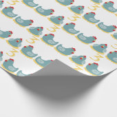 Papier Cadeau 3 poules françaises (Coin)