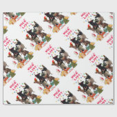 Papier Cadeau 3 Soeurs Chihuahua NICE LIST Papier à envelopper (Plat)