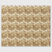 Papier Cadeau 3D abstraite texture or cristal. (Plat)