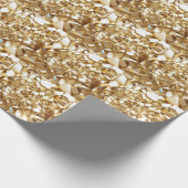 Papier Cadeau 3D abstraite texture or cristal. (Coin)