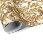 Papier Cadeau 3D abstraite texture or cristal. (Coin rond)