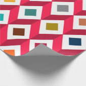 Papier Cadeau 3D Cubes Pink (Coin)