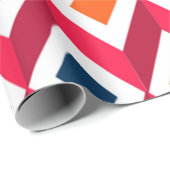 Papier Cadeau 3D Cubes Pink (Coin rond)