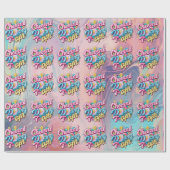 Papier Cadeau 3D gai (Plat)