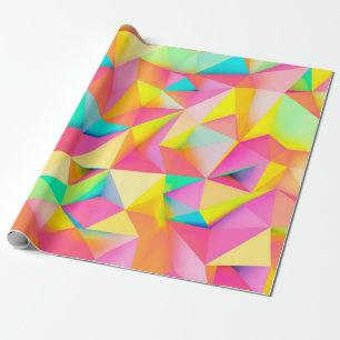 Papier Cadeau 3D Illustration - Colorful low poly texture3d,abst