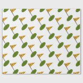 Papier Cadeau 3d mettre vert avec drapeau - trou en un. (Plat)