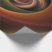 Papier Cadeau 3D Spirale Abstraite couleurs chaudes Art fractal  (Coin)