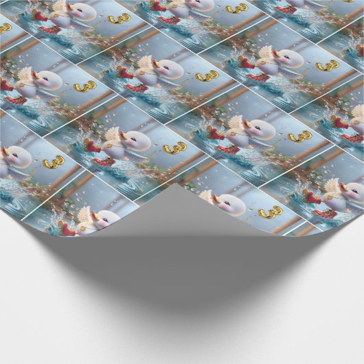 Papier Cadeau 3e anniversaire Duckling Dancing in a Puddle (Coin)