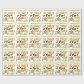 Papier Cadeau 3e anniversaire So Sweet to Bee Three Beehive (Plat)