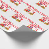 Papier Cadeau 3e Train Boy Birthday (Coin)
