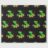 Papier Cadeau 3rd Birthday. Dinosaur Design. My third birthday.  (Plat)