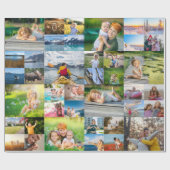 Papier Cadeau 40 Collage photo horizontal (Plat)