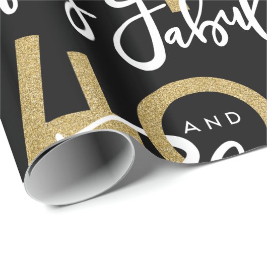 Papier Cadeau 40 et enveloppe de cadeau fabuleuse (Coin rond)