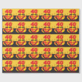 Papier Cadeau 40 et toujours anniversaire chaud de Smokin | (Plat)