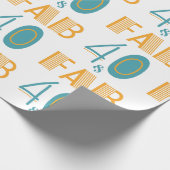 Papier Cadeau 40 & Fab Anniversaire moderne (Coin)