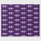 Papier Cadeau 40e Anniversaire Chic Purple Custom (Plat)