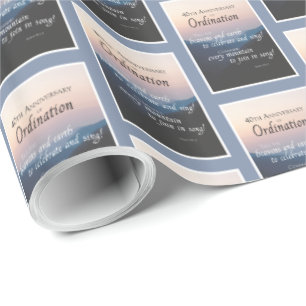 Papier Cadeau 40e anniversaire des fêtes d'ordination