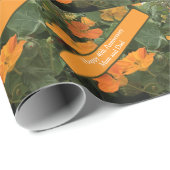 Papier Cadeau 40e anniversaire Mariage Nasturtium alternative (Coin rond)