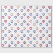 Papier Cadeau 40e anniversaire Pois en blanc (Plat)