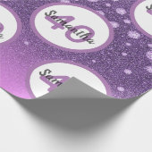 Papier Cadeau 40e anniversaire violet rose parties scintillant n (Coin)