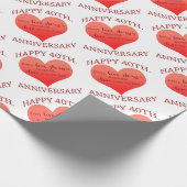 Papier Cadeau 40ème. Anniversaire (Coin)