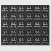 Papier Cadeau 44e anniversaire : Art Déco Inspiré Look "44" avec (Plat)