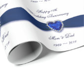 Papier Cadeau 45e anniversaire de Mariage papier d'emballage (Coin rond)