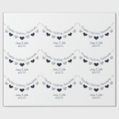 Papier Cadeau 45e saphir mariage anniversaire conception de l'en (Plat)