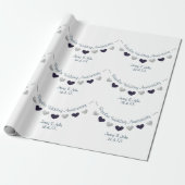 Papier Cadeau 45e saphir mariage anniversaire conception de l'en (Déroulé)