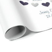 Papier Cadeau 45e saphir mariage anniversaire conception de l'en (Coin rond)