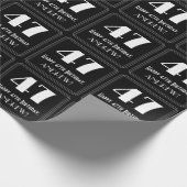 Papier Cadeau 47e anniversaire - Art Déco Inspiré Look "47", Nom (Coin)