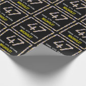 Papier Cadeau 47e anniversaire : Floral Flowers Numéro, Nom pers (Coin)