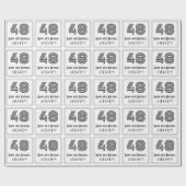 Papier Cadeau 48ème anniversaire : Art Déco Style inspiré "48" + (Plat)