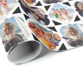 Papier Cadeau 4 Collage photo Anniversaire (Coin rond)