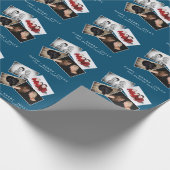 Papier Cadeau 4 Family Photo Collage Joyeux Jolly Noël (Coin)