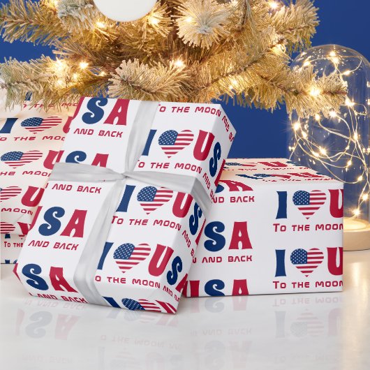 Papier Cadeau 4 Juillet Personnalisé (Vacances)