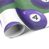 Papier Cadeau 4 Motif de ballons de billard (Coin rond)