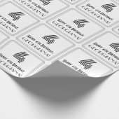 Papier Cadeau 4ème anniversaire : Art Déco Style inspiré "4" + N (Coin)