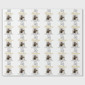 Papier Cadeau 50 and Fabulous Photo 50th Birthday (Plat)