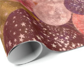 Papier Cadeau 50 et ballons roses pourpres fabuleux de (Coin rond)