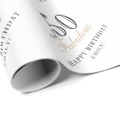 Papier Cadeau 50 et fabuleuse femme moderne 50e anniversaire (Coin rond)