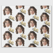 Papier Cadeau 50 et fabuleuse photo personnalisée (Plat)