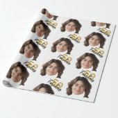 Papier Cadeau 50 et fabuleuse photo personnalisée (Déroulé)